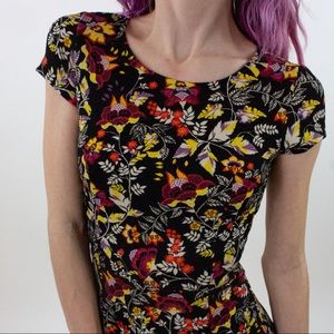 H&M Divided Vintage Style Print Skater Dress